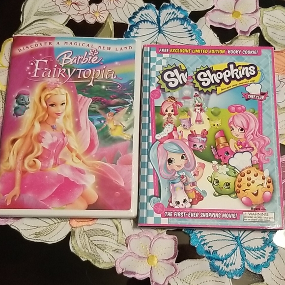 Shopkins and Barbie Fairytopia DVD Set Works - Picture 1 of 6